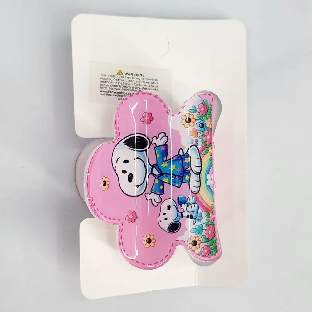Pair of Snoopy Claw Clips Hair clips Charlie Brown Character Snoopy Pink PJs